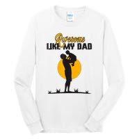 Awesome Like My Dad Dada Daddy Bruh Graphic Funny Father Day Tall Long Sleeve T-Shirt