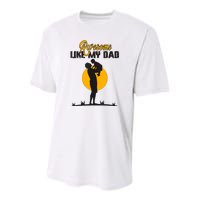 Awesome Like My Dad Dada Daddy Bruh Graphic Funny Father Day Youth Performance Sprint T-Shirt