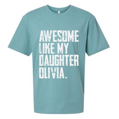 Awesome Like My Daughter Olivia Name Funny Dad FatherS Day Sueded Cloud Jersey T-Shirt