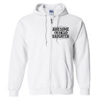 Awesome Like My Daughter FatherS Day Funny Dad Full Zip Hoodie