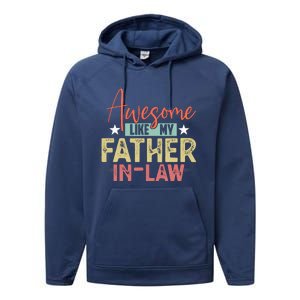 Awesome Like My Father In Law Family Lovers Father Day Performance Fleece Hoodie