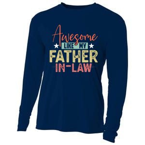 Awesome Like My Father In Law Family Lovers Father Day Cooling Performance Long Sleeve Crew