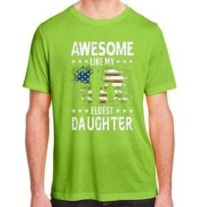 Awesome Like My Eldest Daughter Retro Usa Flag Fathers Day Adult ChromaSoft Performance T-Shirt