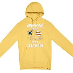 Awesome Like My Eldest Daughter Retro Usa Flag Fathers Day Premium Pullover Hoodie