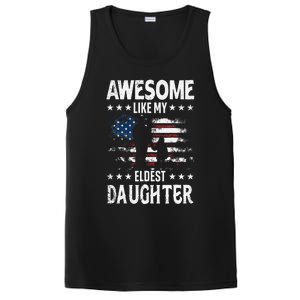 Awesome Like My Eldest Daughter Retro Usa Flag Fathers Day PosiCharge Competitor Tank