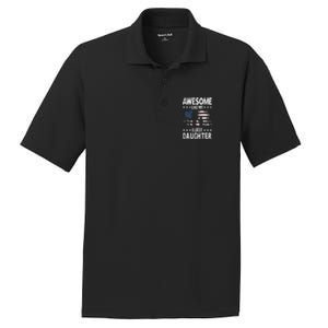 Awesome Like My Eldest Daughter Retro Usa Flag Fathers Day PosiCharge RacerMesh Polo