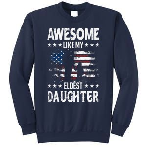 Awesome Like My Eldest Daughter Retro Usa Flag Fathers Day Sweatshirt