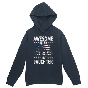 Awesome Like My Eldest Daughter Retro Usa Flag Fathers Day Urban Pullover Hoodie