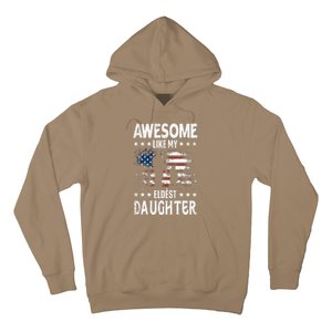 Awesome Like My Eldest Daughter Retro Usa Flag Fathers Day Hoodie