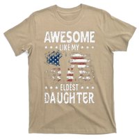 Awesome Like My Eldest Daughter Retro Usa Flag Fathers Day T-Shirt