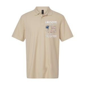 Awesome Like My Eldest Daughter Retro Usa Flag Fathers Day Softstyle Adult Sport Polo