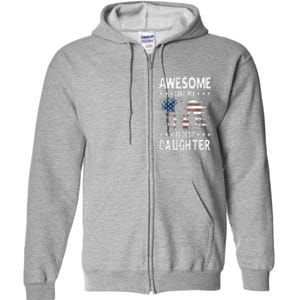 Awesome Like My Eldest Daughter Retro Usa Flag Fathers Day Full Zip Hoodie