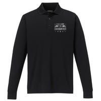 Awesome Like My Daughter Retro Dad Fathers Day Performance Long Sleeve Polo