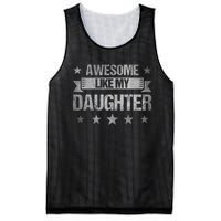 Awesome Like My Daughter Retro Dad Fathers Day Mesh Reversible Basketball Jersey Tank