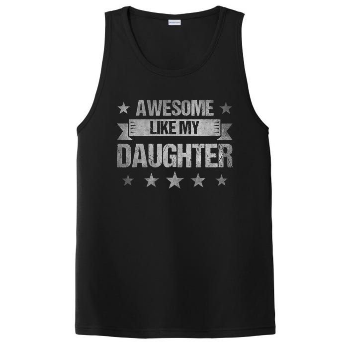 Awesome Like My Daughter Retro Dad Fathers Day PosiCharge Competitor Tank