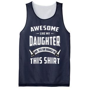 Awesome Like My Daughter Dad Funny Mesh Reversible Basketball Jersey Tank