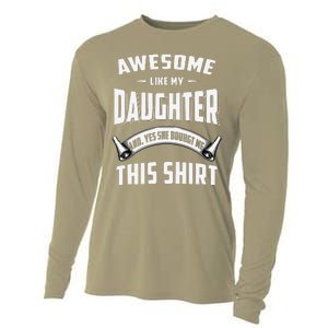 Awesome Like My Daughter Dad Funny Cooling Performance Long Sleeve Crew