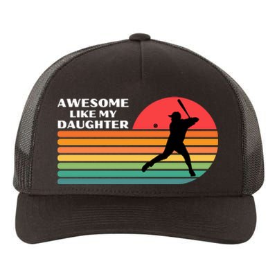 Awesome Like My Daughter Vintage Baseball Dad Yupoong Adult 5-Panel Trucker Hat