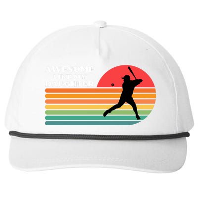 Awesome Like My Daughter Vintage Baseball Dad Snapback Five-Panel Rope Hat