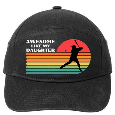 Awesome Like My Daughter Vintage Baseball Dad 7-Panel Snapback Hat