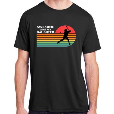 Awesome Like My Daughter Vintage Baseball Dad Adult ChromaSoft Performance T-Shirt