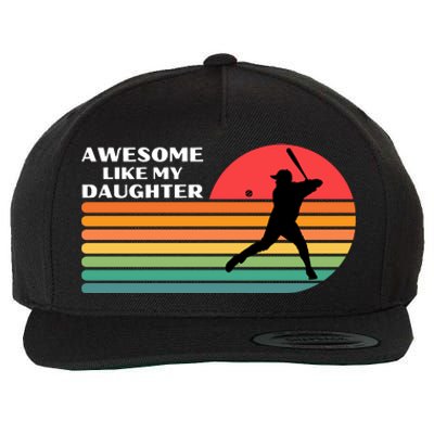 Awesome Like My Daughter Vintage Baseball Dad Wool Snapback Cap