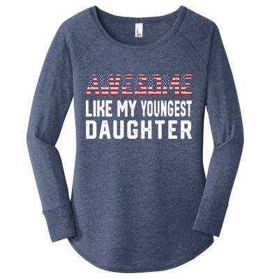 Awesome Like My Youngest Daughter |Funny Father Mom Dad Joke Women's Perfect Tri Tunic Long Sleeve Shirt