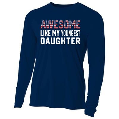 Awesome Like My Youngest Daughter |Funny Father Mom Dad Joke Cooling Performance Long Sleeve Crew