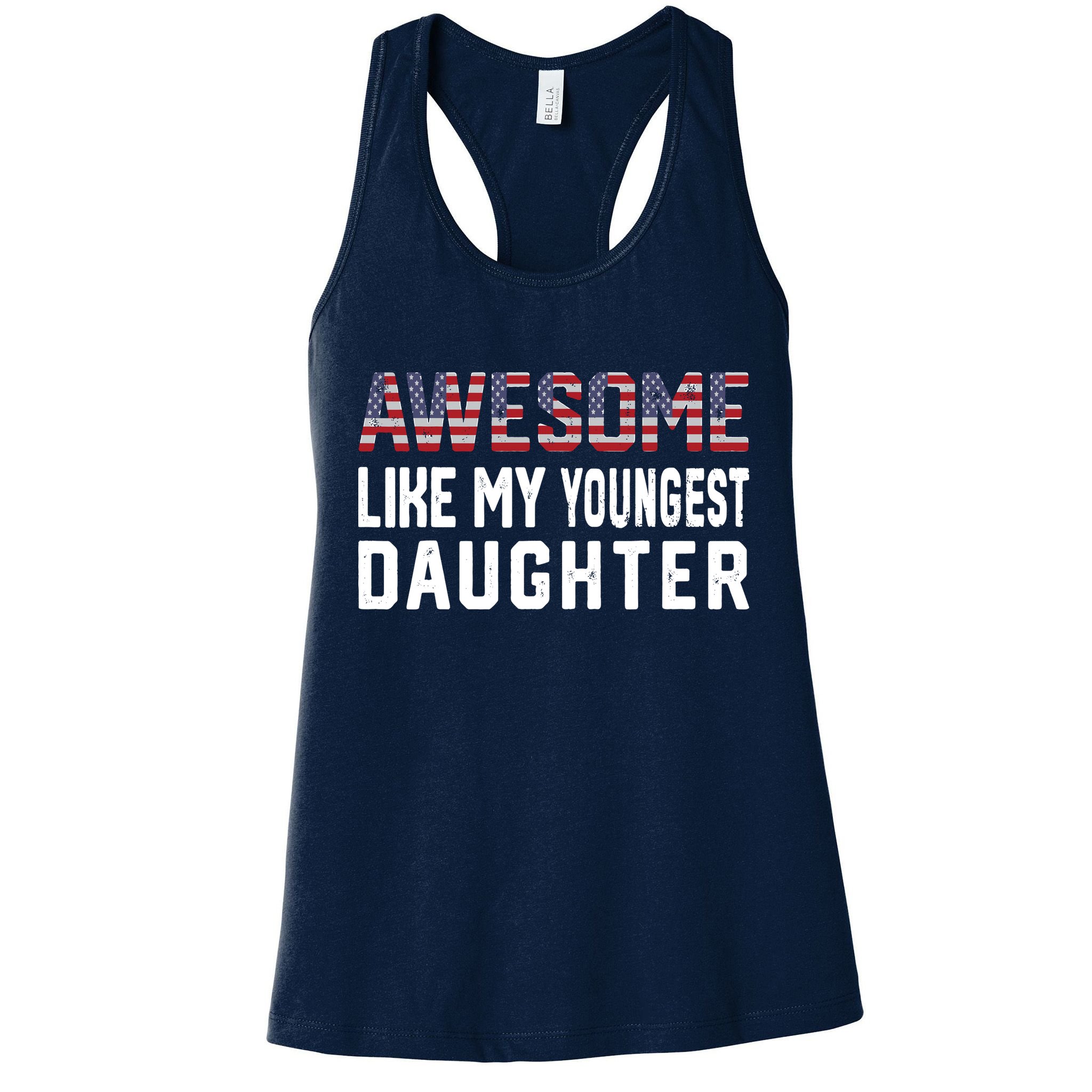 Awesome Like My Youngest Daughter |Funny Father Mom Dad Joke Womens Tank Top
