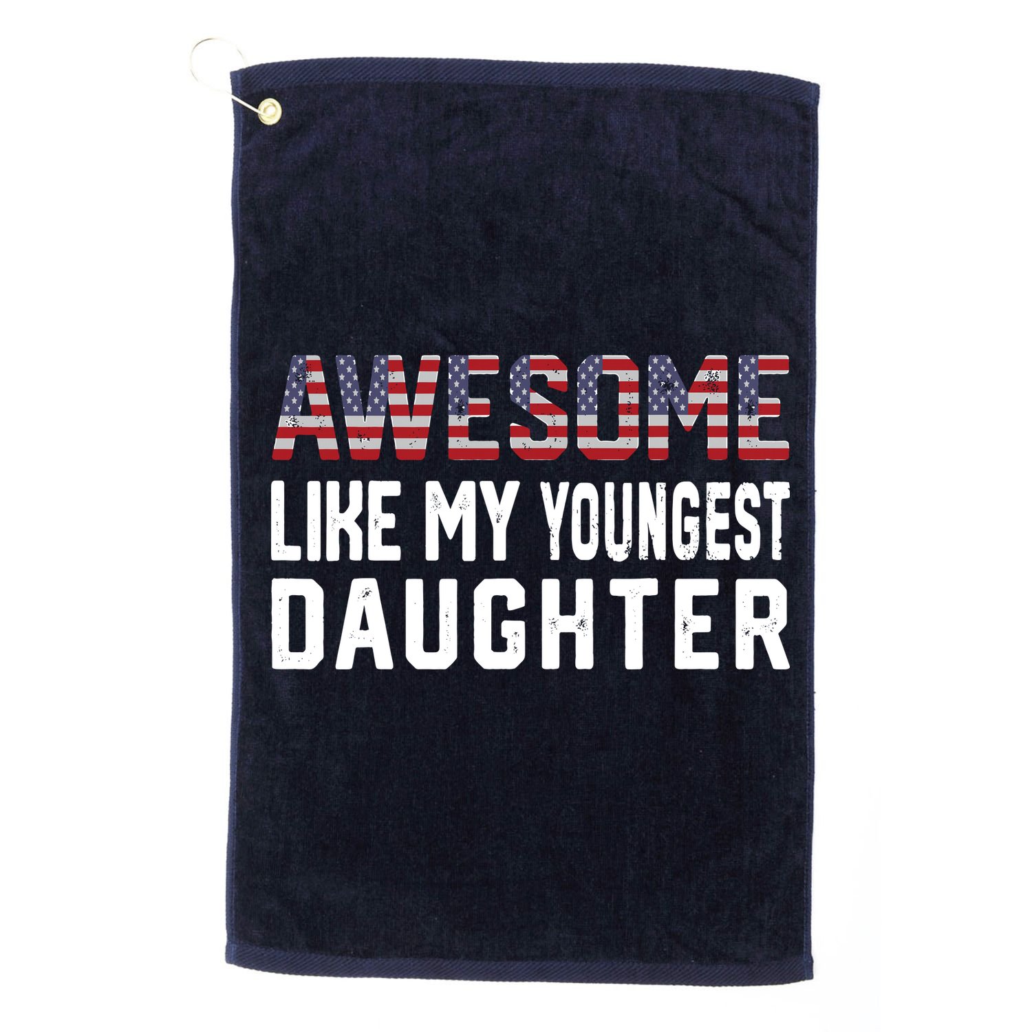 Awesome Like My Youngest Daughter |Funny Father Mom Dad Joke Golf Towel