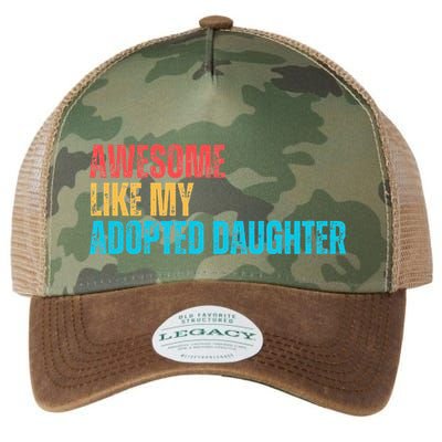 Awesome Like My Adopted Daughter Funny Adoption Family Legacy Tie Dye Trucker Hat