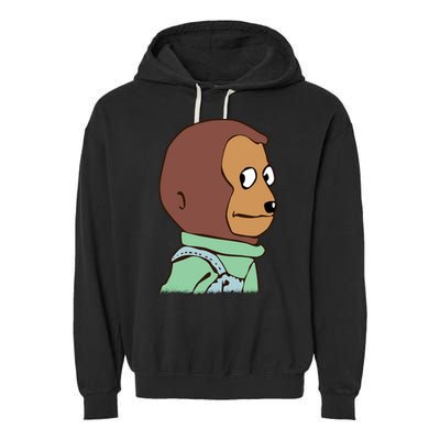 Awkward Look Meme Monkey Puppet Meme Garment-Dyed Fleece Hoodie