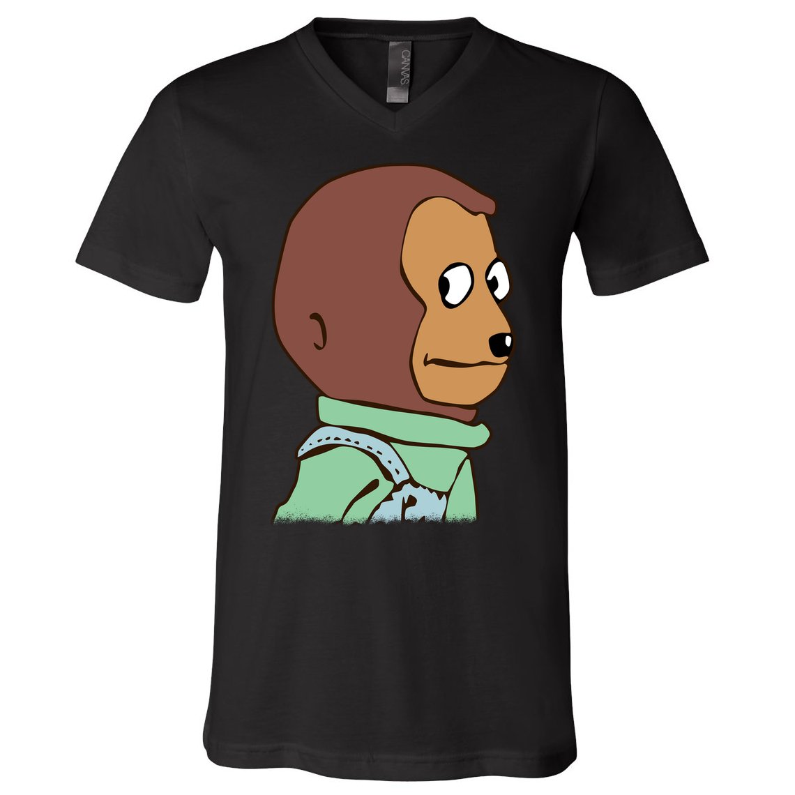 Awkward Look Meme Monkey Puppet Meme V-Neck T-Shirt