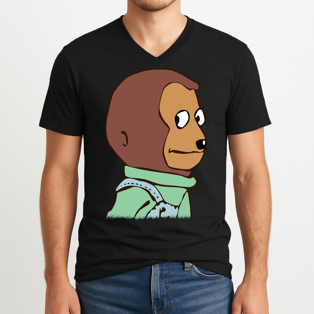 Awkward Look Meme Monkey Puppet Meme V-Neck T-Shirt