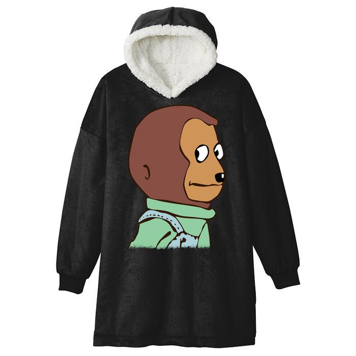 Awkward Look Meme Monkey Puppet Meme Hooded Wearable Blanket
