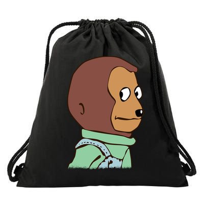 Awkward Look Meme Monkey Puppet Meme Drawstring Bag