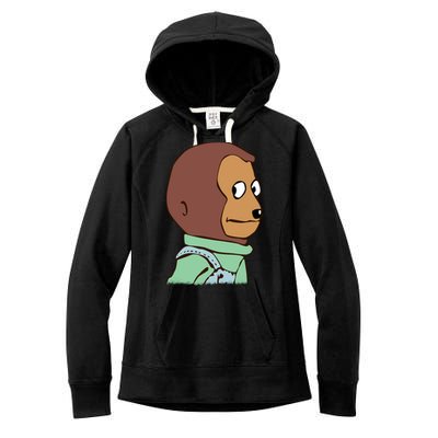Awkward Look Meme Monkey Puppet Meme Women's Fleece Hoodie