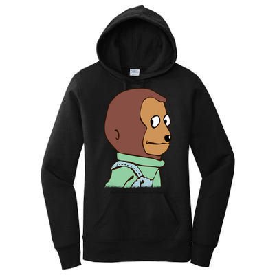 Awkward Look Meme Monkey Puppet Meme Women's Pullover Hoodie