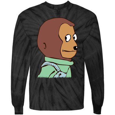 Awkward Look Meme Monkey Puppet Meme Tie-Dye Long Sleeve Shirt