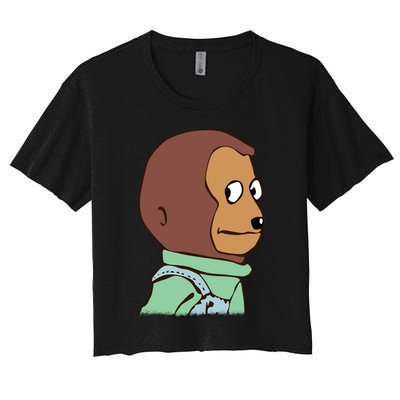 Awkward Look Meme Monkey Puppet Meme Crop Top
