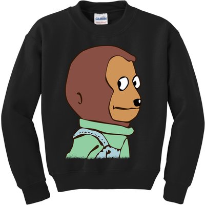 Awkward Look Meme Monkey Puppet Meme Kids Sweatshirt