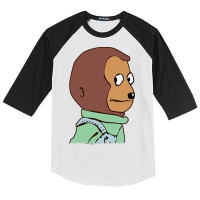 Awkward Look Meme Monkey Puppet Meme Kids Colorblock Raglan Jersey