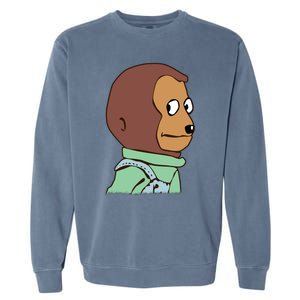 Awkward Look Meme Monkey Puppet Meme Garment-Dyed Sweatshirt