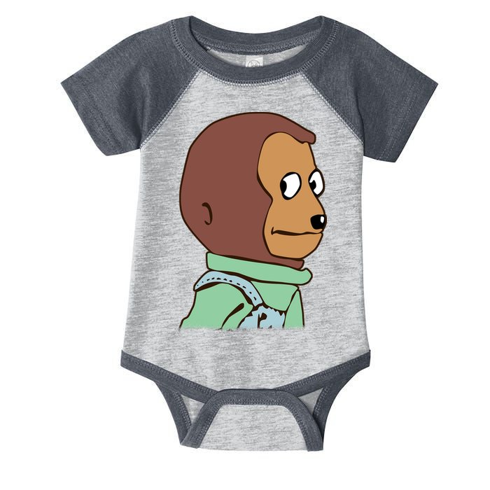 Awkward Look Meme Monkey Puppet Meme Infant Baby Jersey Bodysuit