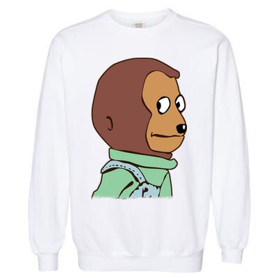 Awkward Look Meme Monkey Puppet Meme Garment-Dyed Sweatshirt