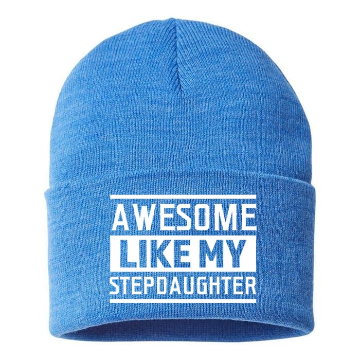 Awesome Like My Stepdad Bonus Father Stepdad Gift Sustainable Knit Beanie