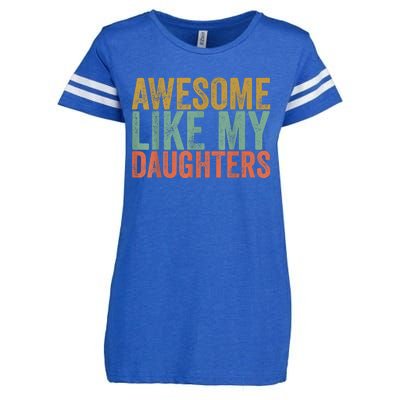 Awesome Like My Daughter Retro Men Dad Funny Fathers Enza Ladies Jersey Football T-Shirt