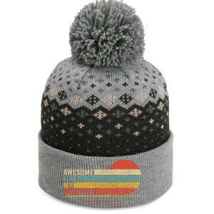 Awesome Like My Daughter Retro Funny Dad Fathers Day The Baniff Cuffed Pom Beanie