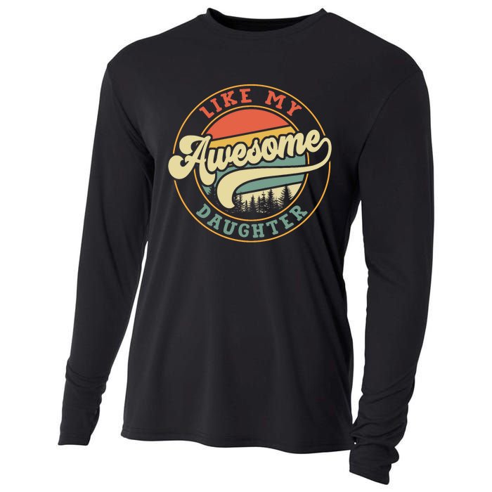 Awesome Like My Daughter FatherS Day Vintage Cooling Performance Long Sleeve Crew