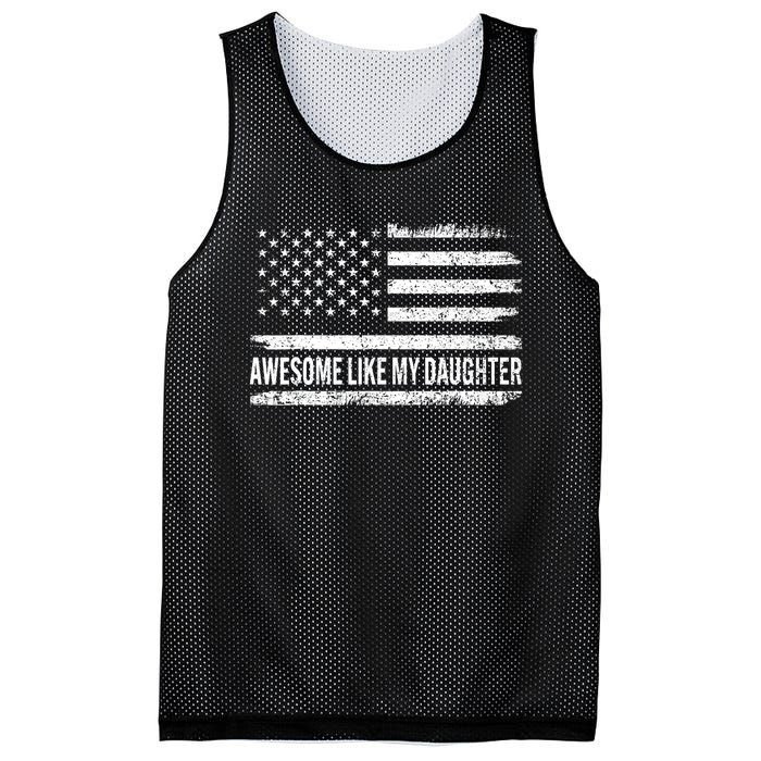 Awesome Like My Daughter Retro Funny Fathers Day Dad Mesh Reversible Basketball Jersey Tank